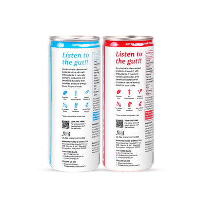 Tribe Kombucha Probiotic Super Drink | Supports Gut Health | Gluten-Free | Naturally Fermented | Super Refreshing | Gluten free | Antioxidant and Hydration | Classic and Hibiscus| Pack of 24 |250 ML