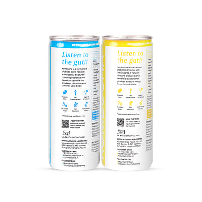 Tribe Kombucha Probiotic Super Drink | Supports Gut Health | Gluten-Free | Naturally Fermented | Super Refreshing |  Gluten free | Antioxidant and Hydration | Classic and Gingerade |Pack of 24 |250 ML